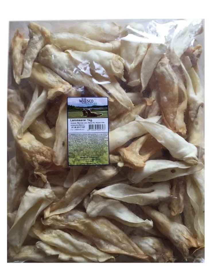 Tørket lammeører 1 kg