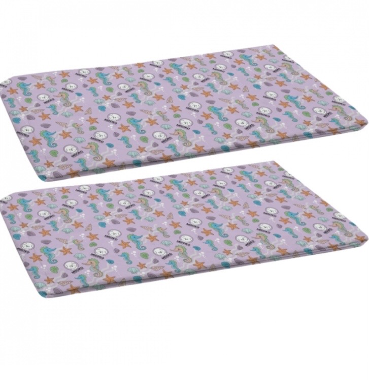 MISOKO Reusable Pad Seahorses pink 80x140 cm -2PK