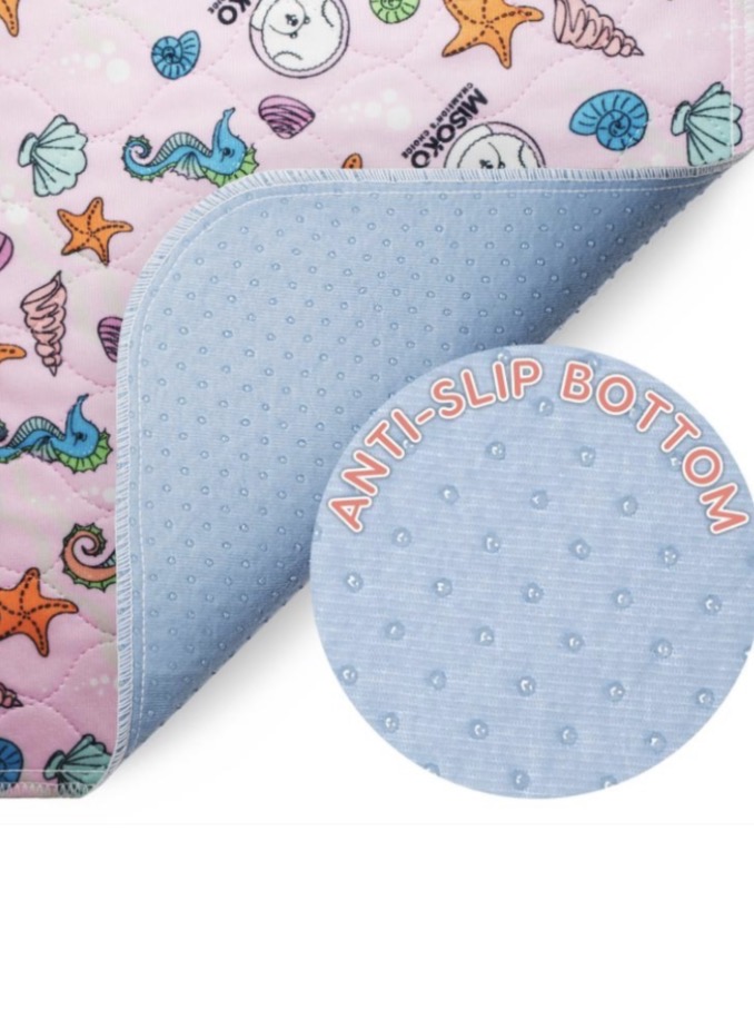 MISOKO Reusable Pad Seahorses pink 70x80 cm - Bilde 3